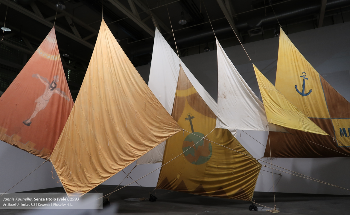 Art Basel 2024 Unlimited – Jannis Kounellis, Senza titolo (vele) 1993